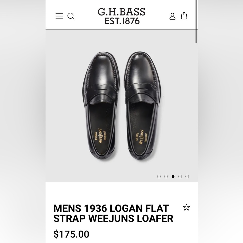 BASS MENS LOGAN WEEJUNS LOAFER size 8. Worn once.